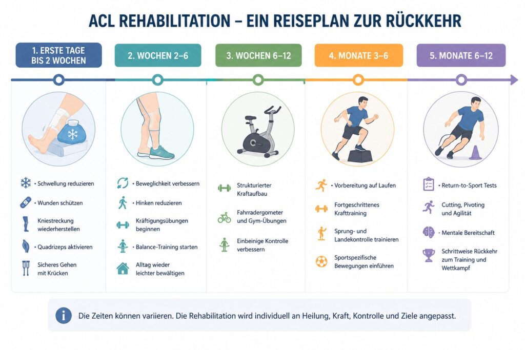 Kreuzbandoperation: Diagnose und Vorbereitung auf den Eingriff